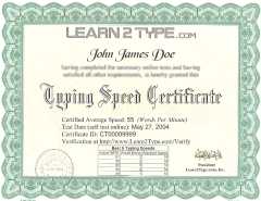 Typing Certifications Image
